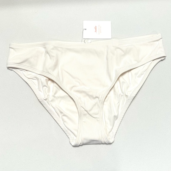NWT Andie Swim Ribbed Off White Bikini Bottom Size‎ XL - Picture 1 of 5